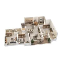 Skyway Parvati Rahatani 3 BHK Floor Plan Image